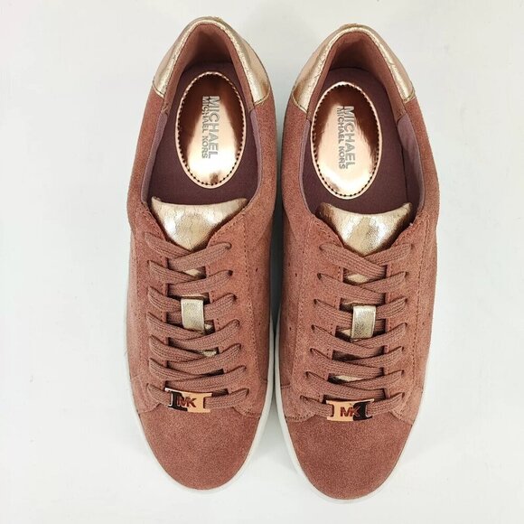 Michael Kors Women's Pink Microsuede Sneakers Shoes Size 7M US - Picture 4 of 12